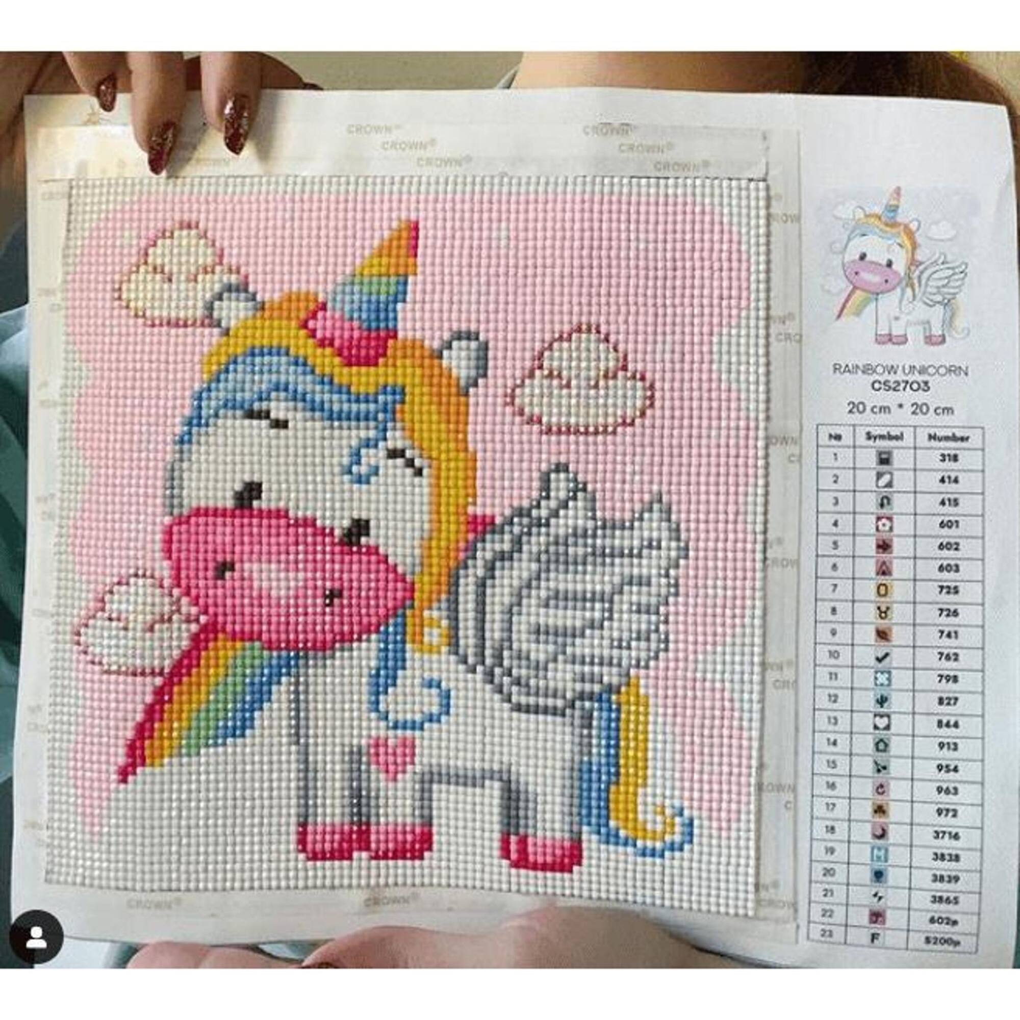 Crafting Spark Rainbow Unicorn Diamond Painting Kit